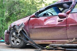 Vehicle wrecked in an accident